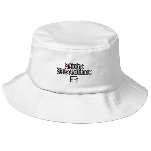 Divine Disobedience Embroidered Old School Bucket Hat